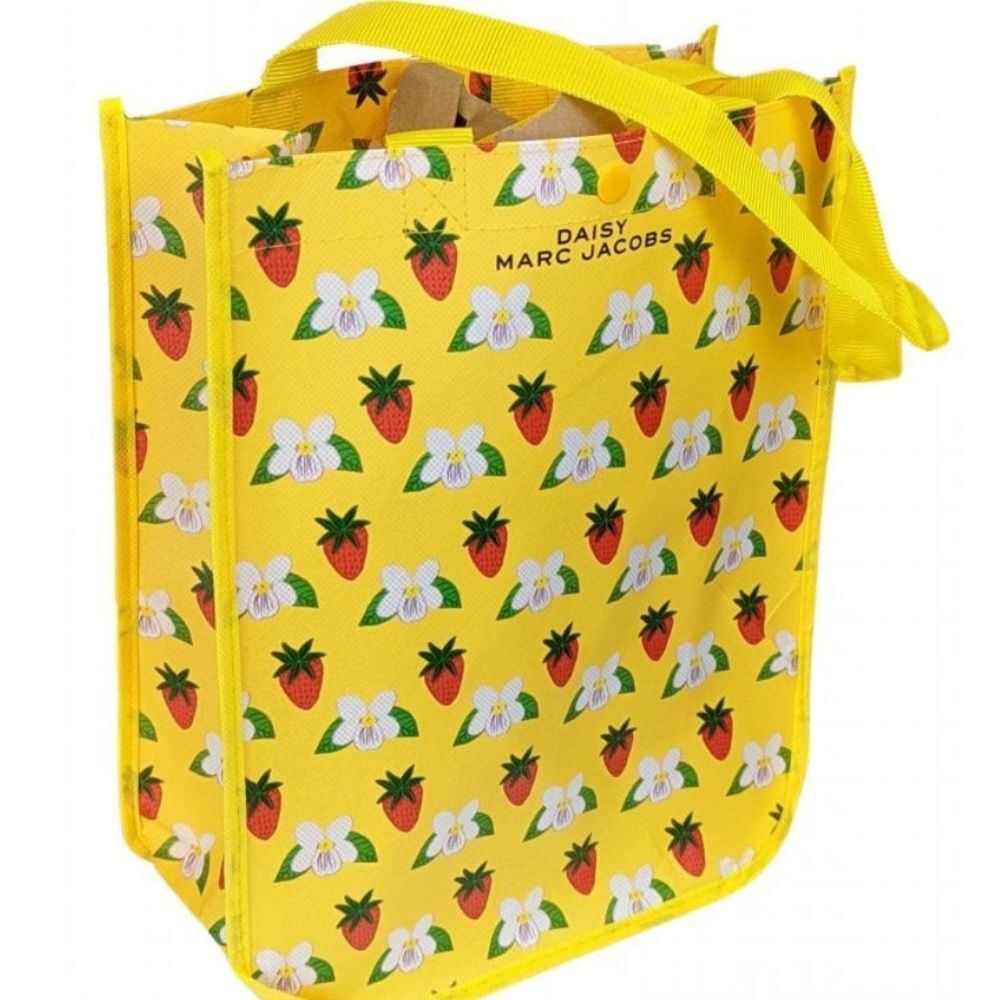 Marc Jacobs Yellow Daisy Strawberry Print Tote